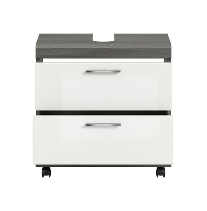 Homes & Jones Waschbeckenunterschrank auf Rollen, Schrank easy to handle