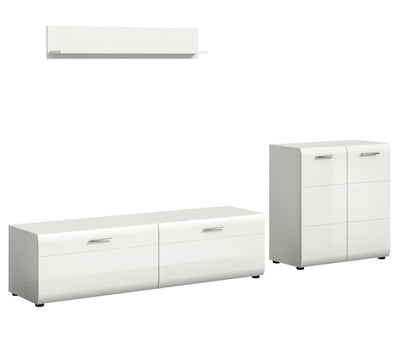 Homes & Jones Wohnwand 3-tlg., TV Möbel Anbauwand, TV bis 70 Zoll geeignet