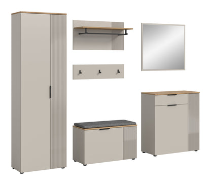 Ensemble de vestiaire SLIDE (L/H/P : env. 250/190/36 cm) en cachemire/cachemire