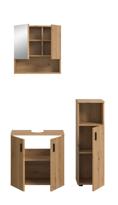 Bathroom Set MONE (W/H/D: approx. 105/192/30 cm) in cashmere/cashmere