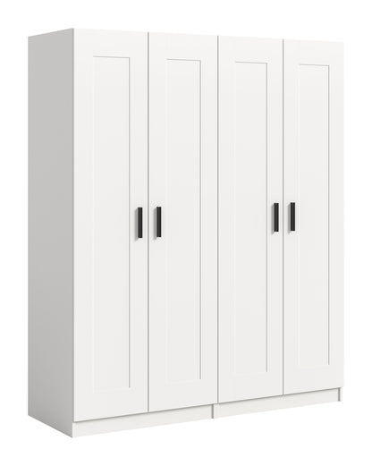 Combinaison d'armoires VISBY (L/H/P : env. 160/194/56 cm) en blanc/blanc
