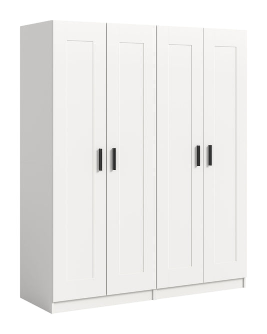 Combinaison d'armoires VISBY (L/H/P : env. 160/194/56 cm) en blanc/blanc