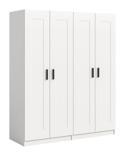 Kleiderschrankkombination VISBY (B/H/T: ca. 160/194/56 cm) in weiß/weiß