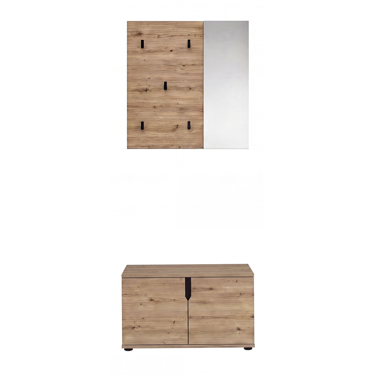 Keno Garderobenkombination (B/H/T: 80x191x37 cm) in Artisan Eiche Nachbildung