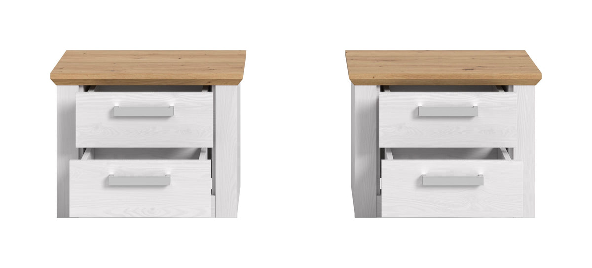 Bedside table set VERONA (W/H/D: approx. 56/43/39 cm) in Sibiu Larch decor/Sibiu Larch decor