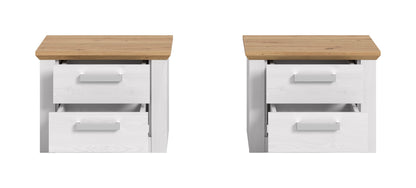 Bedside table set VERONA (W/H/D: approx. 56/43/39 cm) in Sibiu Larch decor/Sibiu Larch decor