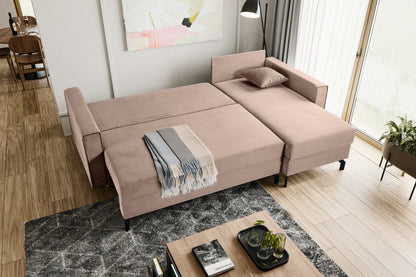 Canapé-lit Marti – Canapé moderne en velours côtelé avec fonction couchage