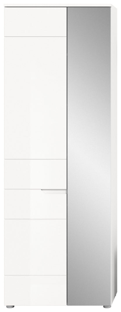 Armoire de vestiaire SOLERO (L/H/P : env. 68/193/37 cm) en blanc/blanc brillant