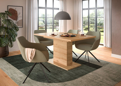 Homes & Jones Esstisch 150x76x90 cm, Esszimmertisch-Tisch mit Säulen Gestell