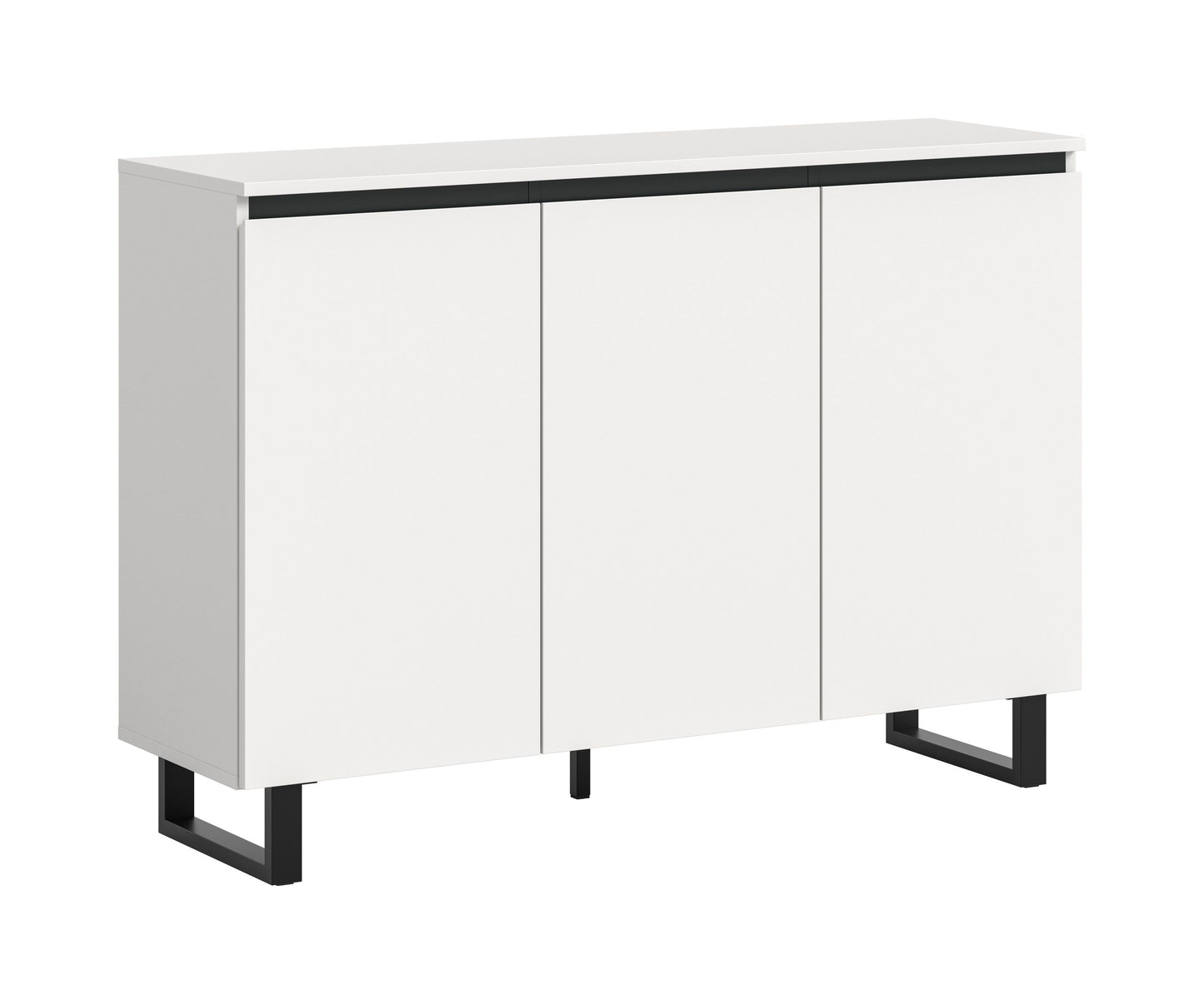 Buffet TOMASA (L/H/P : env. 120/84/36 cm) en imitation Chêne Evoke/imitation Chêne Evoke