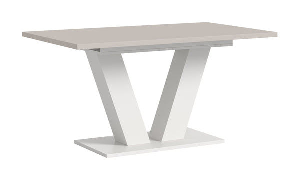 Table à manger MOTION (L/H/P : env. 150/76/90 cm) en blanc/cachemire