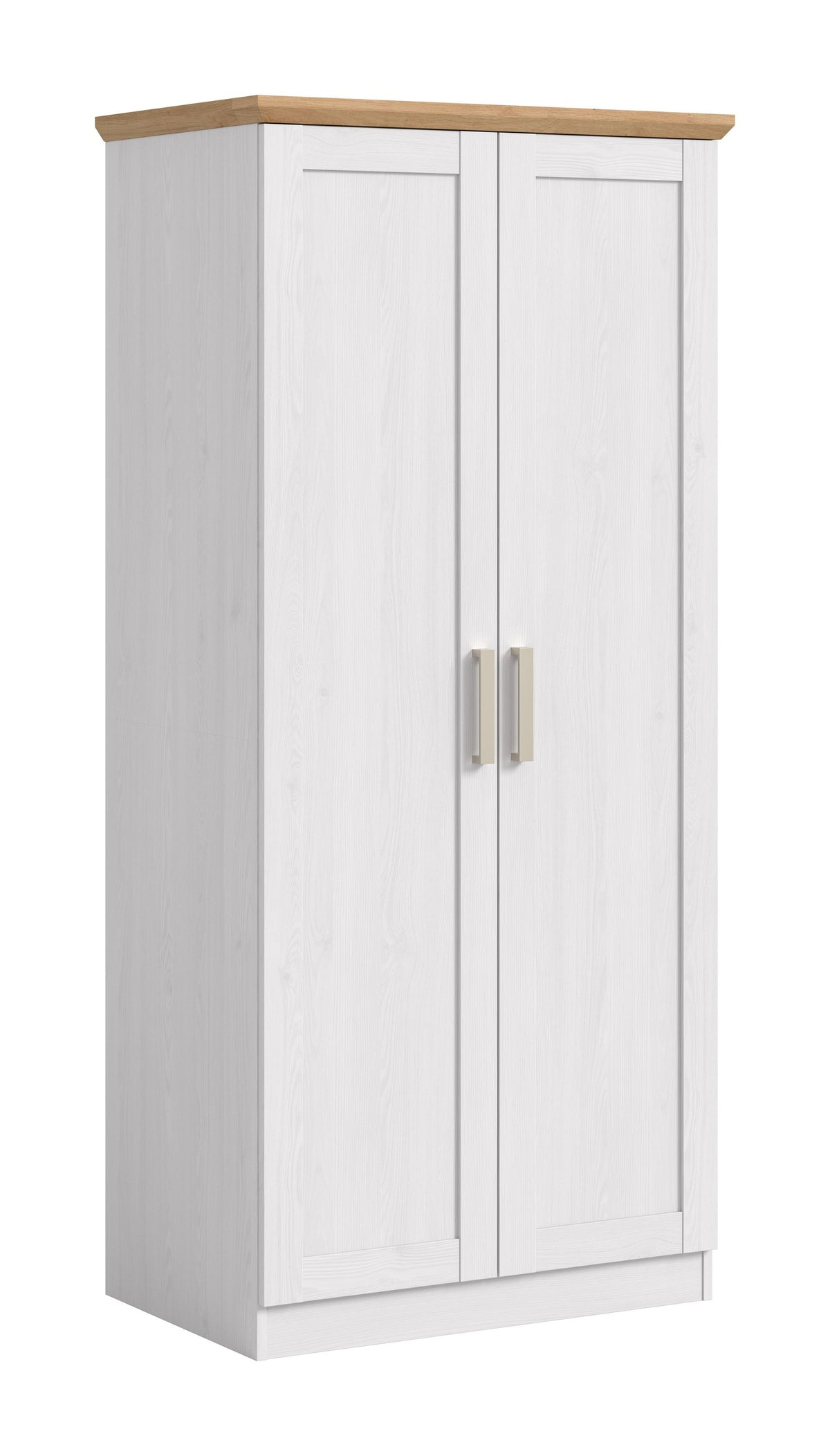 Wardrobe 2-door FLORENZ (W/H/D: approx. 84/185/54 cm) in Sibiu Larch finish/Sibiu Larch finish