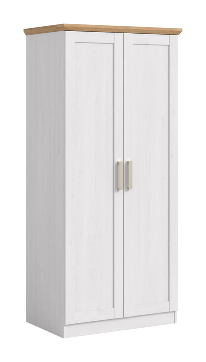 Wardrobe 2-door FLORENZ (W/H/D: approx. 84/185/54 cm) in Sibiu Larch finish/Sibiu Larch finish