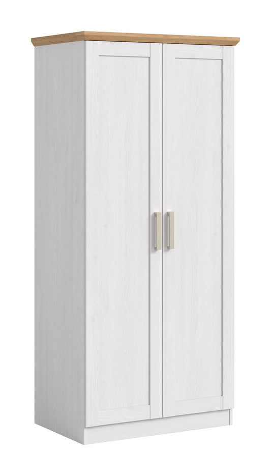 Armoire 2 portes FLORENZ (L/H/P : env. 84/185/54 cm) en imitation mélèze Sibiu/imitation mélèze Sibiu