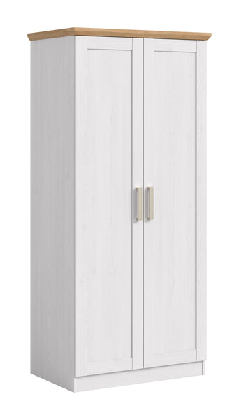 Kleiderschrank 2-türig FLORENZ (B/H/T: ca. 84/185/54 cm) in Sibiu Lärche Nachbildung/Sibiu Lärche Nachbildung