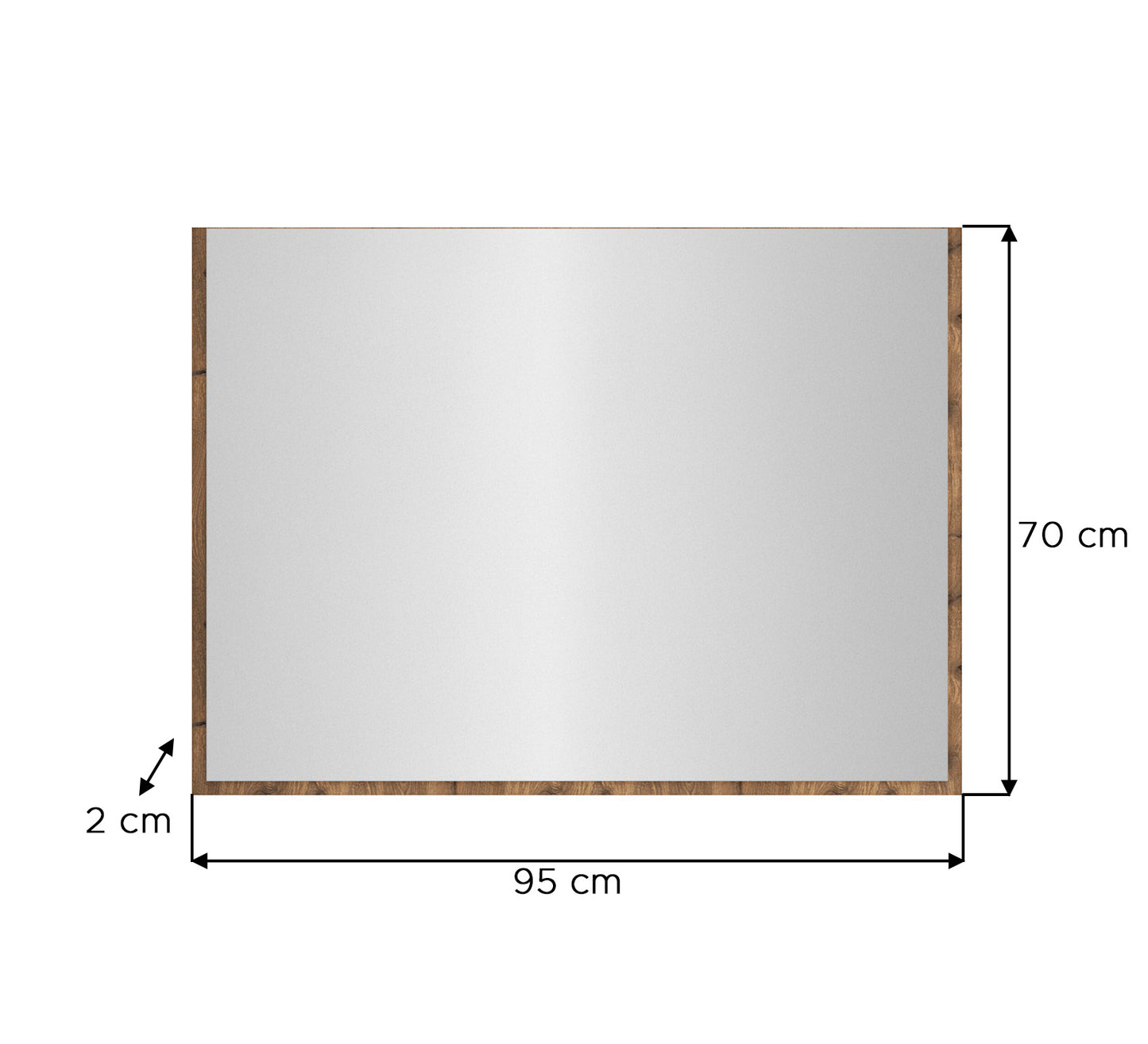 Homes & Jones Garderoben-Spiegel 95 cm breit, Garderobe-Flurmöbel-Dielenmöbel