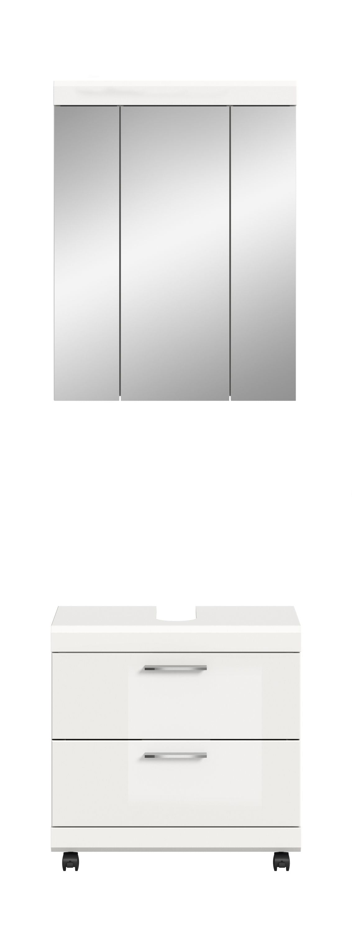 Meuble de salle de bain à roulettes SCOUT (l/H/P : env. 60/191/34 cm) en imitation chêne Evoke/-