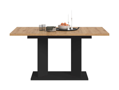 Table à manger GUSTAV (L/H/P : env. 190/76/90 cm) en blanc/imitation chêne Artisan