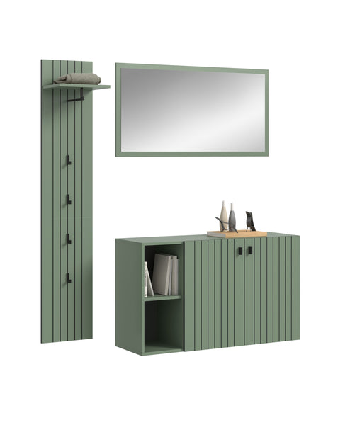 Garderoben-Set STATION (B/H/T: ca. 152/192/37 cm) in Smoke Green/Smoke Green