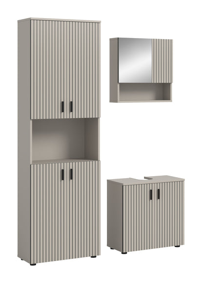 Bathroom Set MONE (W/H/D: approx. 135/192/30 cm) in Cashmere/Cashmere