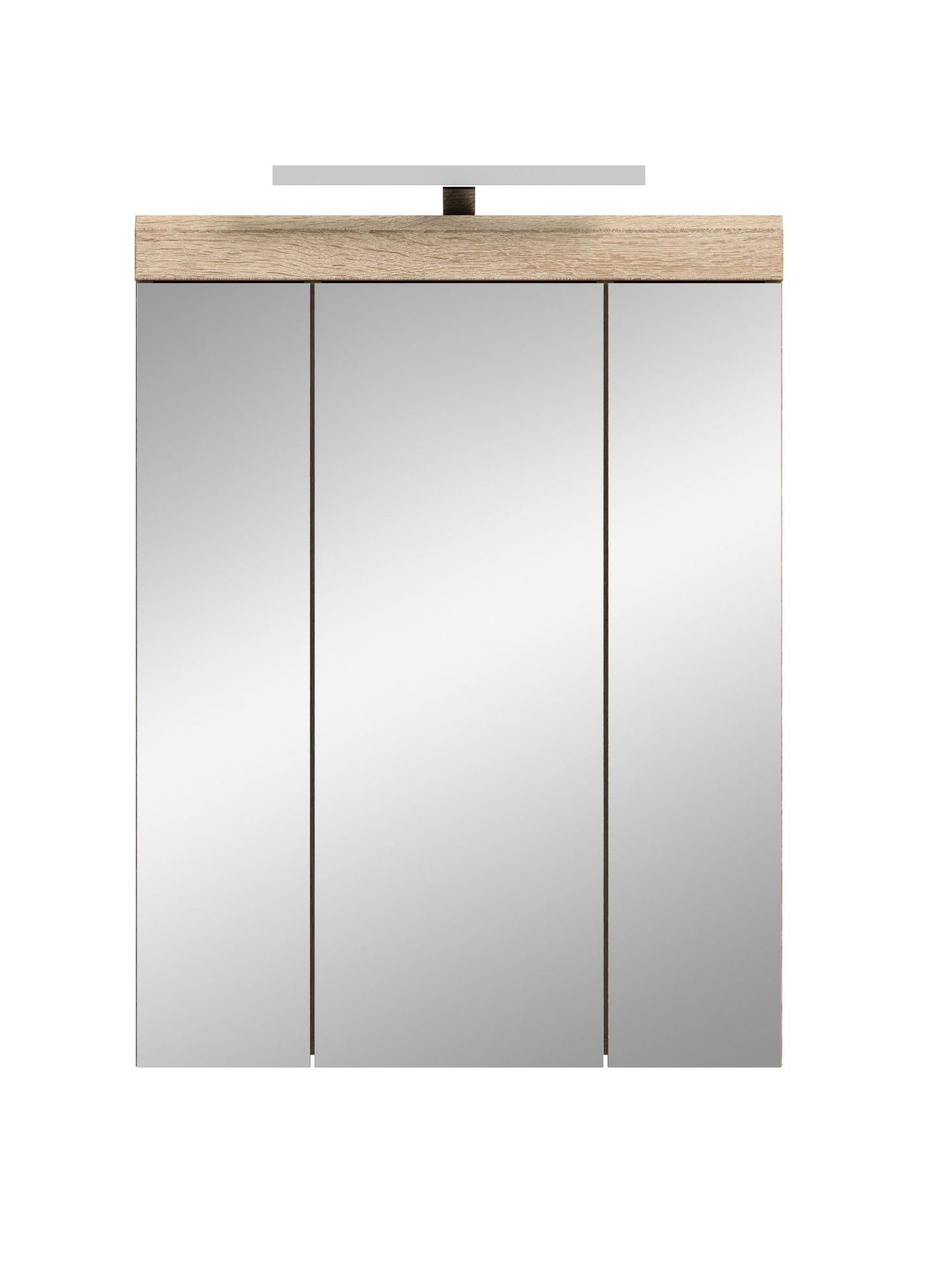Armoire de toilette avec éclairage SCOUT (L/H/P : env. 60/79/18 cm) en imitation chêne Evoak/verre miroir