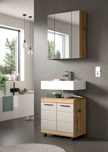 Homes & Jones Waschbeckenunterschrank auf Rollen, Schrank easy to handle