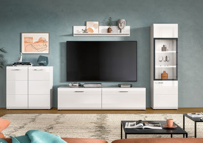 Homes & Jones Wohnwand 4-tlg., TV Möbel Anbauwand, TV bis 70 Zoll geeignet