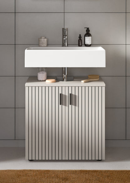 Meuble sous-lavabo MONE (L/H/P : env. 60/59/30 cm) en cachemire/cachemire