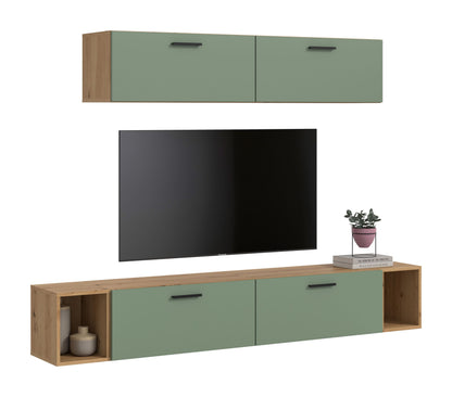 Homes & Jones Wohnwand 2-tlg. TV Möbel Modular Lowboard, Wohnzimmerschrank