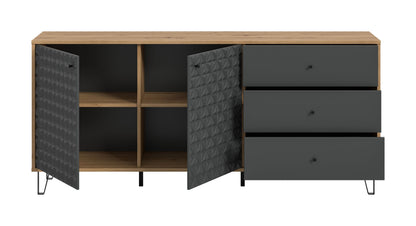 Homes & Jones Sideboard-Wohnzimmerschrank 169 cm breit, Wohnmöbel
