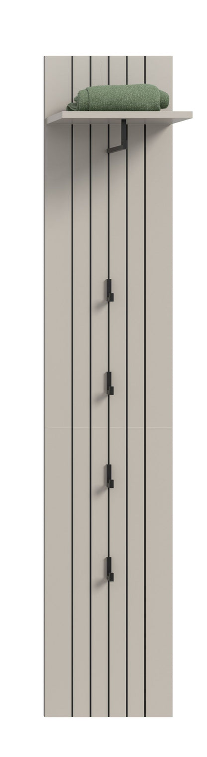 Coat Rack Panel STATION (W/H/D: approx. 31/160/27 cm) in Smoke Green/Smoke Green