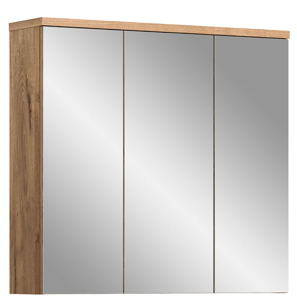 Spiegelschrank GRADO (B/H/T: ca. 75/80/20 cm) in Nox Oak Nachbildung/Spiegelfront
