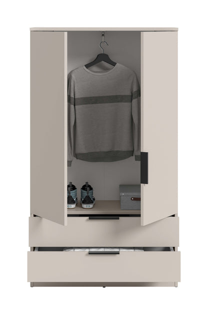 Armoire à linge COPENHAGUE (l/H/P : env. 80/140/37 cm) en anthracite/anthracite