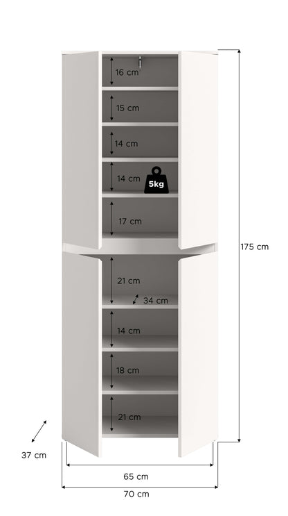 Homes & Jones Universalschrank 70 cm breit,  Mehrzweckschrank, Garderobe, Diele