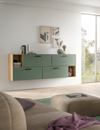 Homes & Jones Wohnwand 2-tlg. TV Möbel Modular Lowboard, Wohnzimmerschrank
