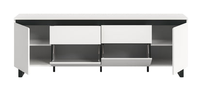 Meuble bas TV TOMASA (L/H/P : env. 188/65/36 cm) en imitation chêne Evoke/imitation chêne Evoke