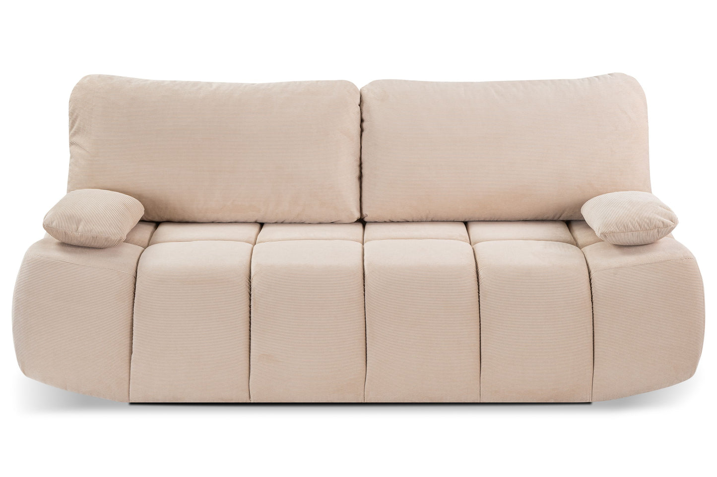 Canapé convertible Lauder – Canapé tendance en velours côtelé avec fonction couchage