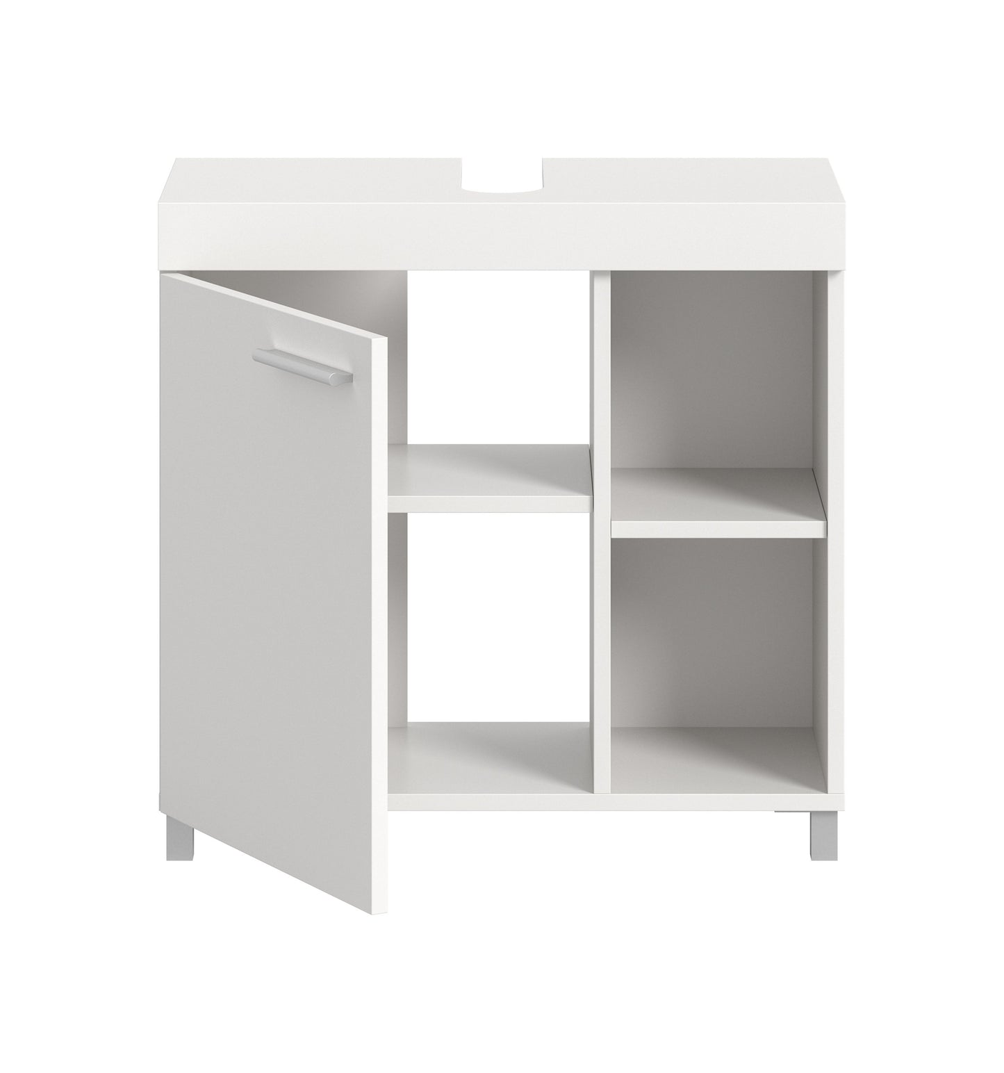 Meuble bas sous lavabo NOAH (L/H/P : env. 65/63/31 cm) en blanc/blanc