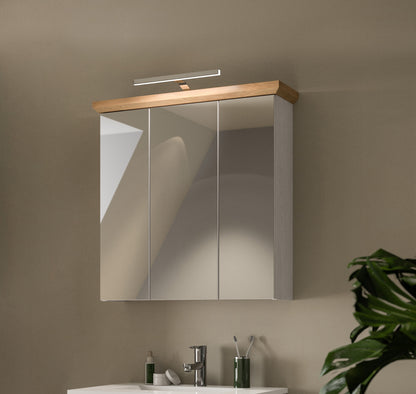 Mirror Cabinet with lighting VERONA (W/H/D: approx. 69/71/21 cm) in Sibiu Larch replica/Sibiu Larch replica