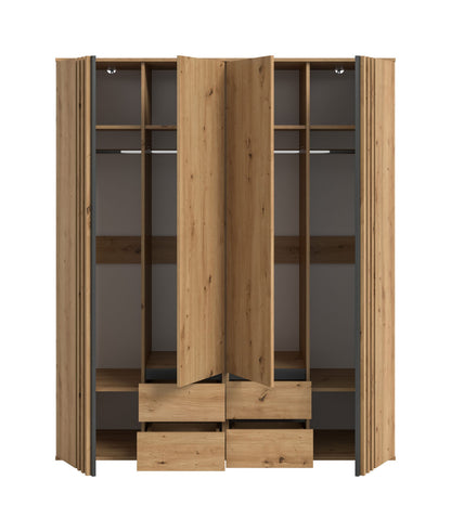 Homes & Jones Kleiderschrank 2-tlg., Schlafzimmerschrank 2x je 80 cm breit, 160 cm