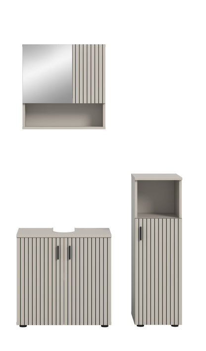 Bathroom Set MONE (W/H/D: approx. 105/192/30 cm) in cashmere/cashmere