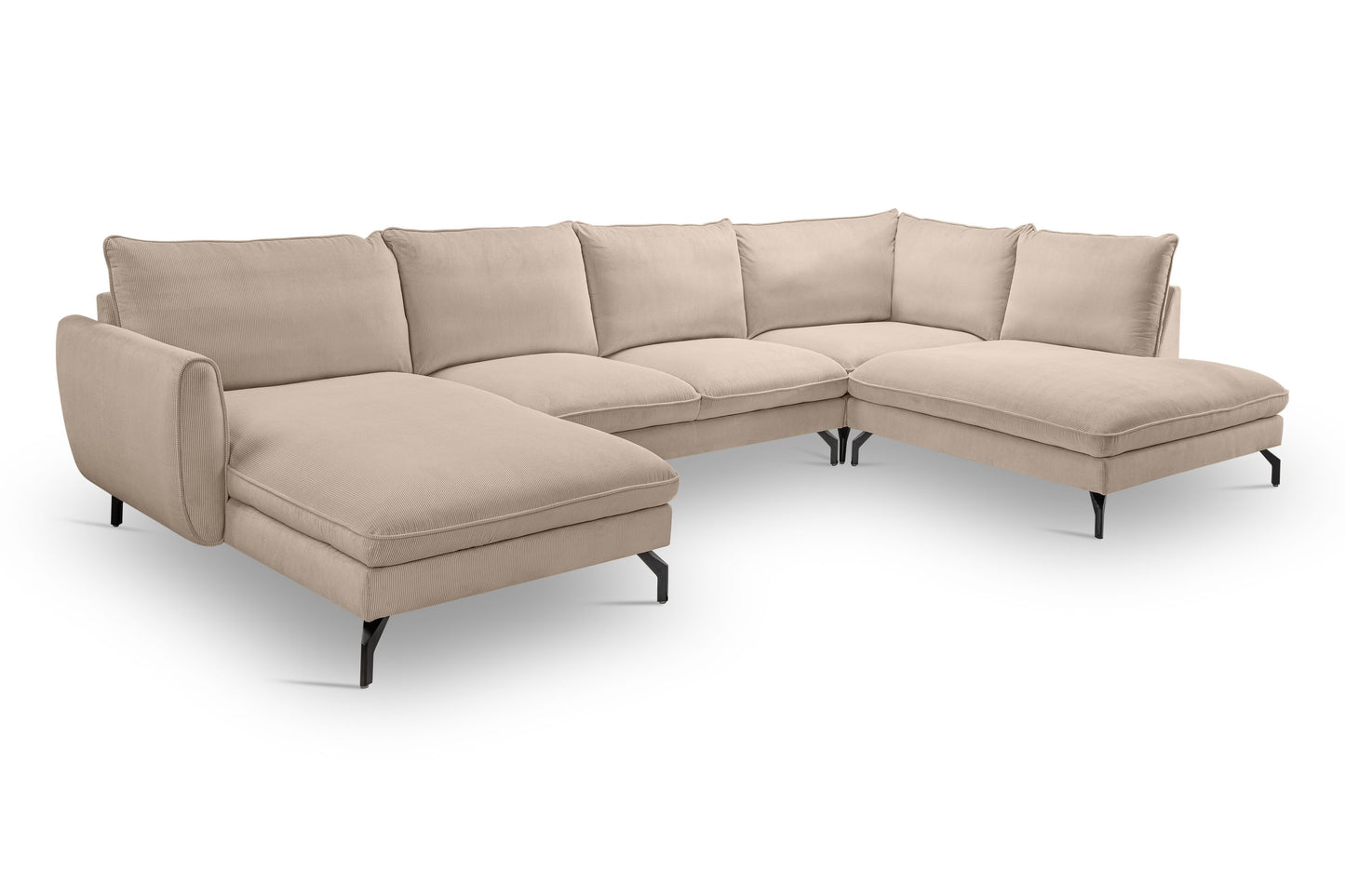 Homes & Jones Ecksofa Wohnlandschaft mit Webstoff-Bezug, Sofa in U-Form