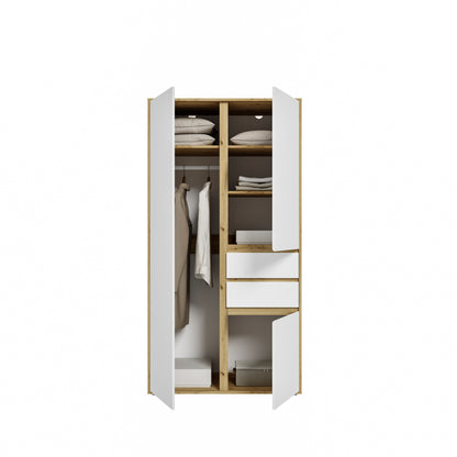 Homes & Jones Kleiderschrank 100 cm, Jugendzimmerschrank mit Schubladen