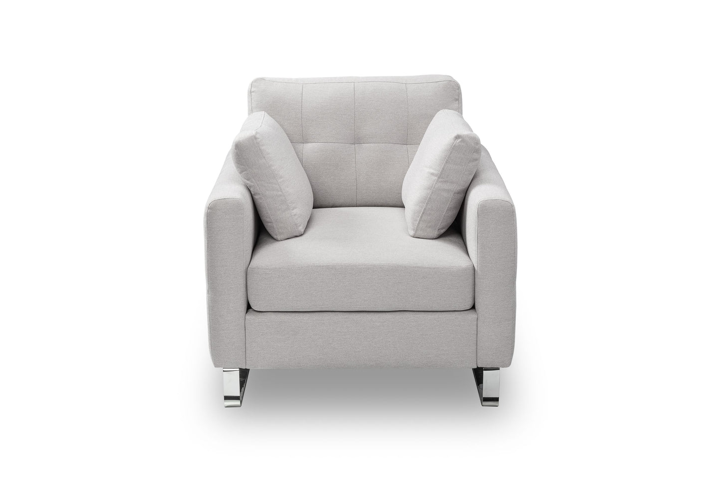 Fauteuil Hera – Fauteuil rembourré moderne avec revêtement en tissu plat