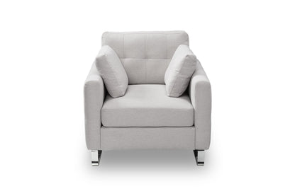 Fauteuil Hera – Fauteuil rembourré moderne avec revêtement en tissu plat