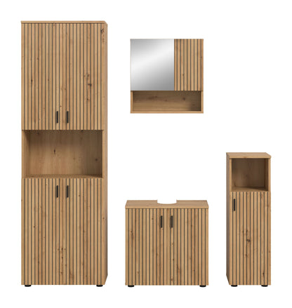 MONE Bathroom Furniture Set (W/H/D: approx. 180/192/30 cm) in Cashmere/Cashmere