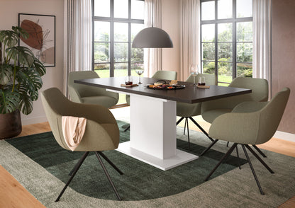 Homes & Jones Esstisch 150x76x90 cm, Esszimmertisch-Tisch mit Säulen Gestell