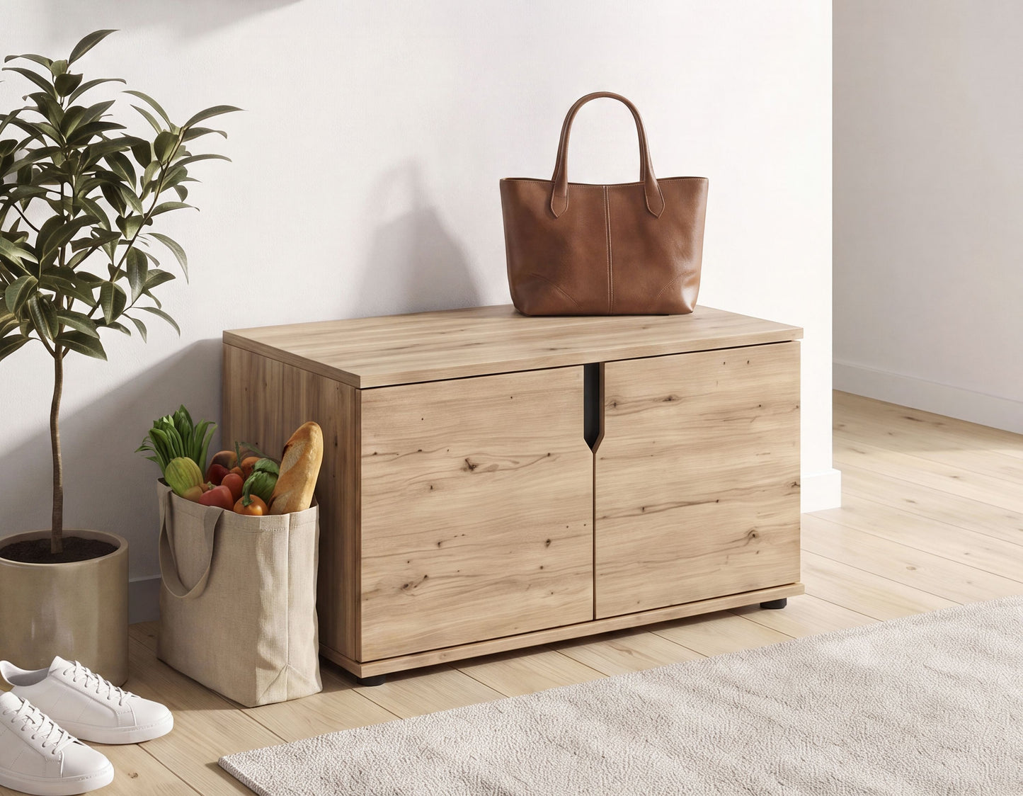 Keno Sitzbank (B/H/T: 80x44x37 cm) in Artisan Eiche Nachbildung
