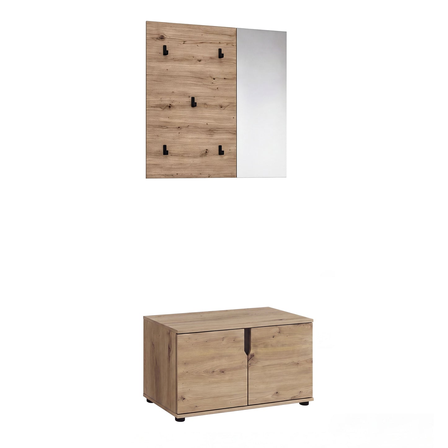 Keno Garderobenkombination (B/H/T: 80x191x37 cm) in Artisan Eiche Nachbildung