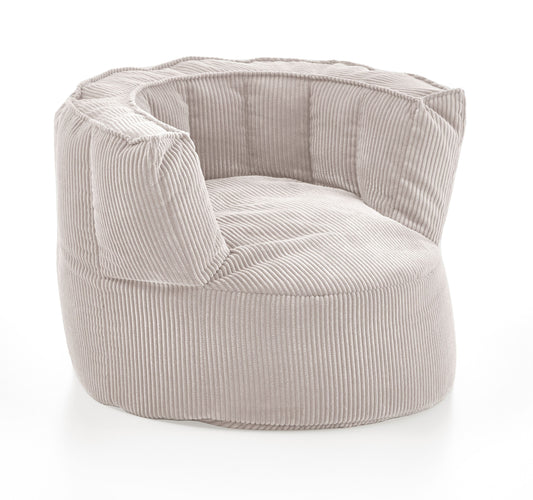 Pouf Snuggle – Fauteuil confortable en velours côtelé avec dossier